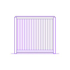 Buildings Fences Privacy Fence Framed Laser Cut Svg File, Free Vectors File
